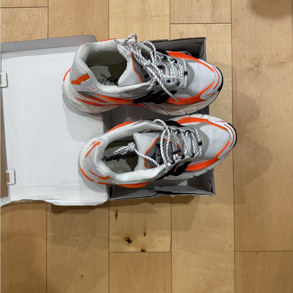 adidas Men's White and Orange Sneakers